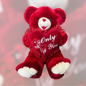 Dan Dee "Sweetheart Teddy" Bear Red Valentine's Day "Only You" 2005 18" Plush!